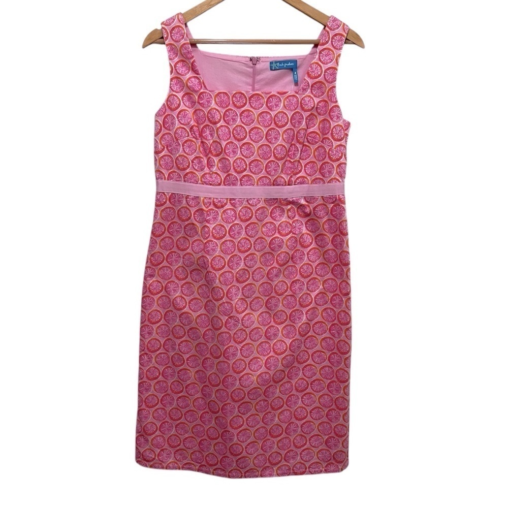 FRESH PRODUCE NWT Citrus Print Sleeveless Dress Pink Size 4